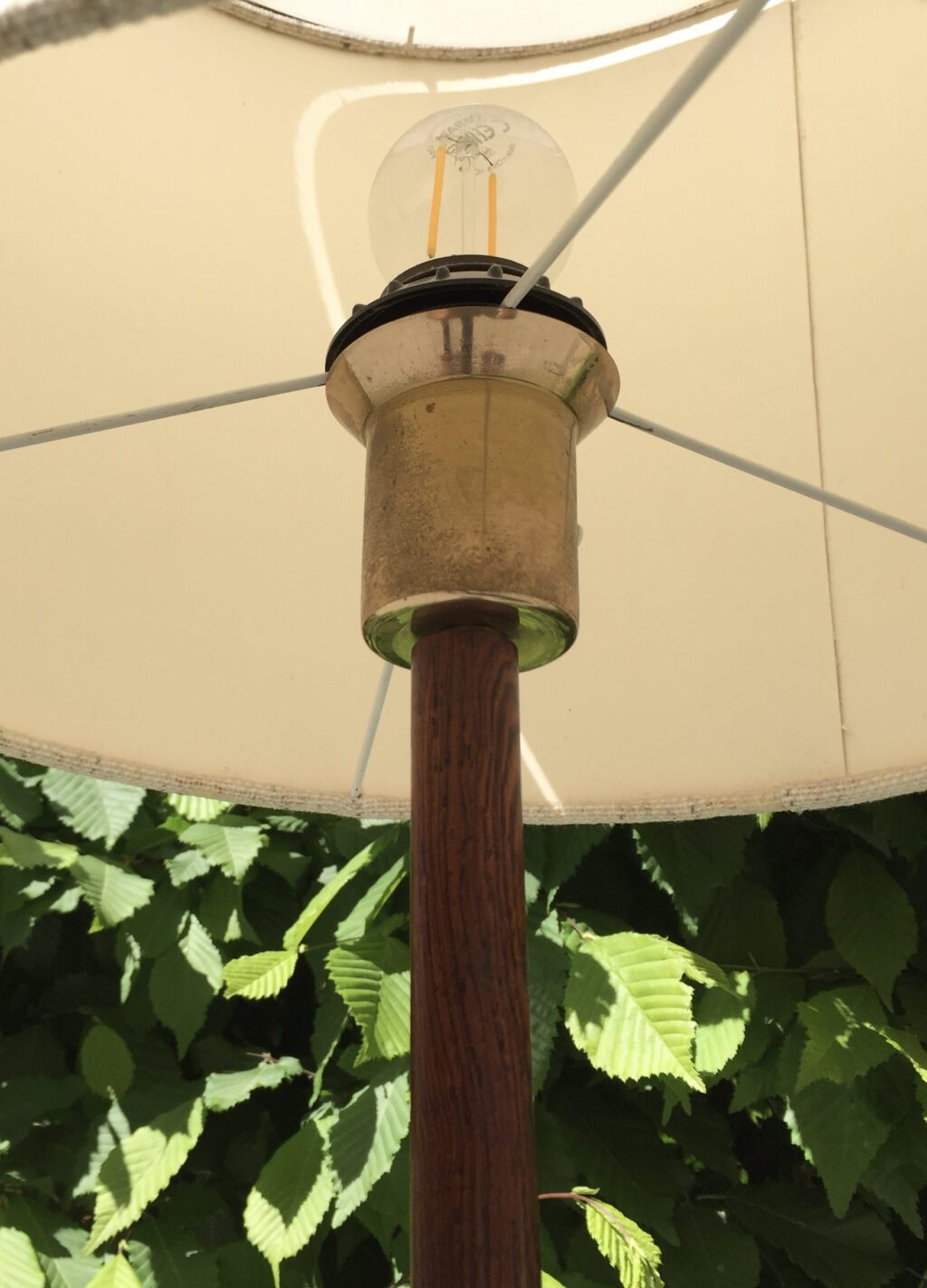 Retro Golvlampa med Randig Lampskärm - Image 2