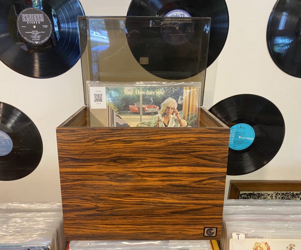 Ovanlig förvaringsbox för vinylskivor