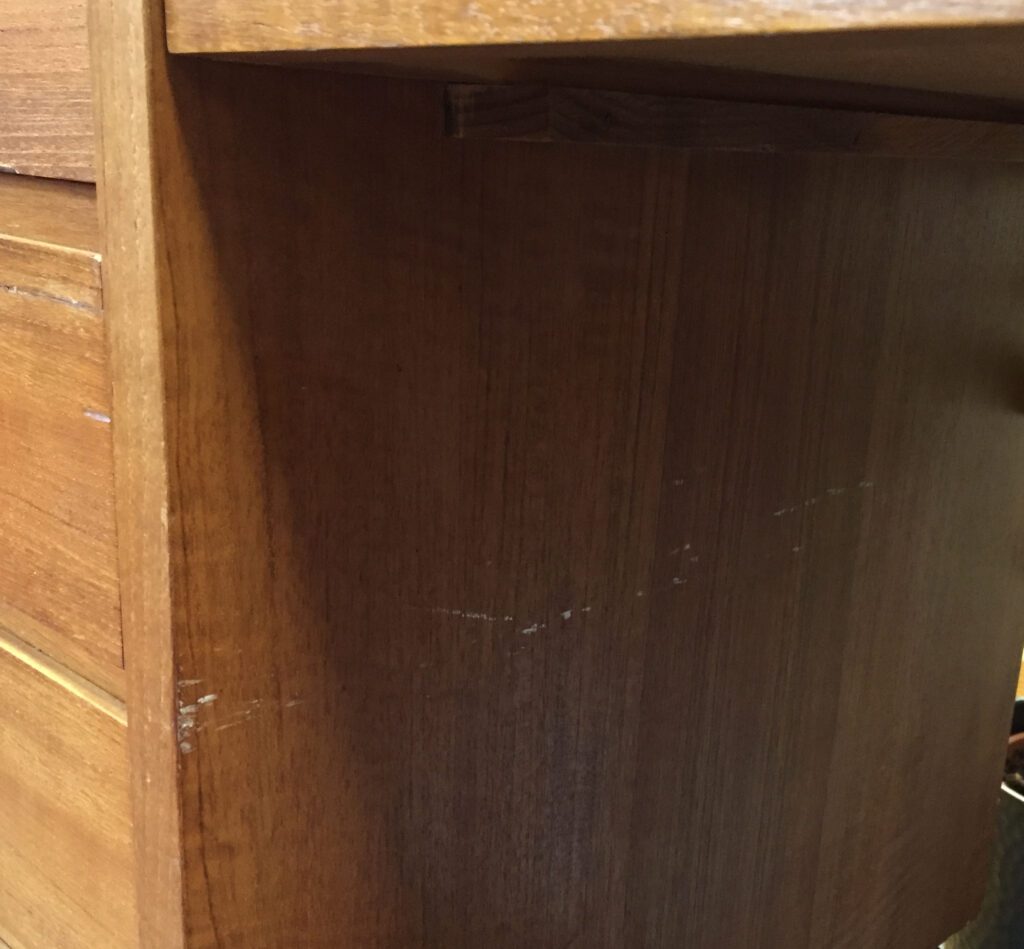 Stadigt Skrivbord i Teak med 8 Lådor - Image 5