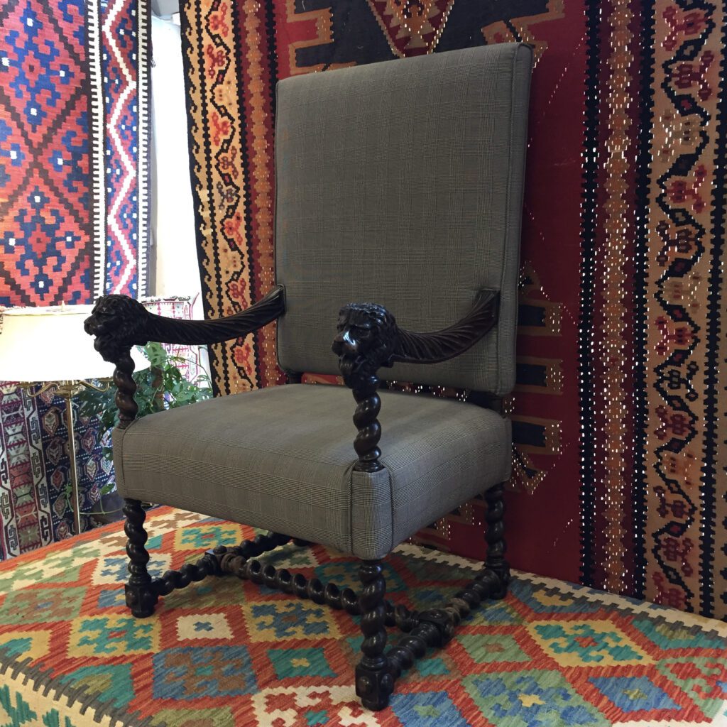 Barock Tronstol med Lejonarmar - Image 2