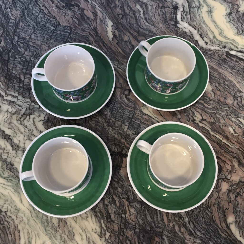 Grön "Flox" Kaffekopp med Fat - Image 3