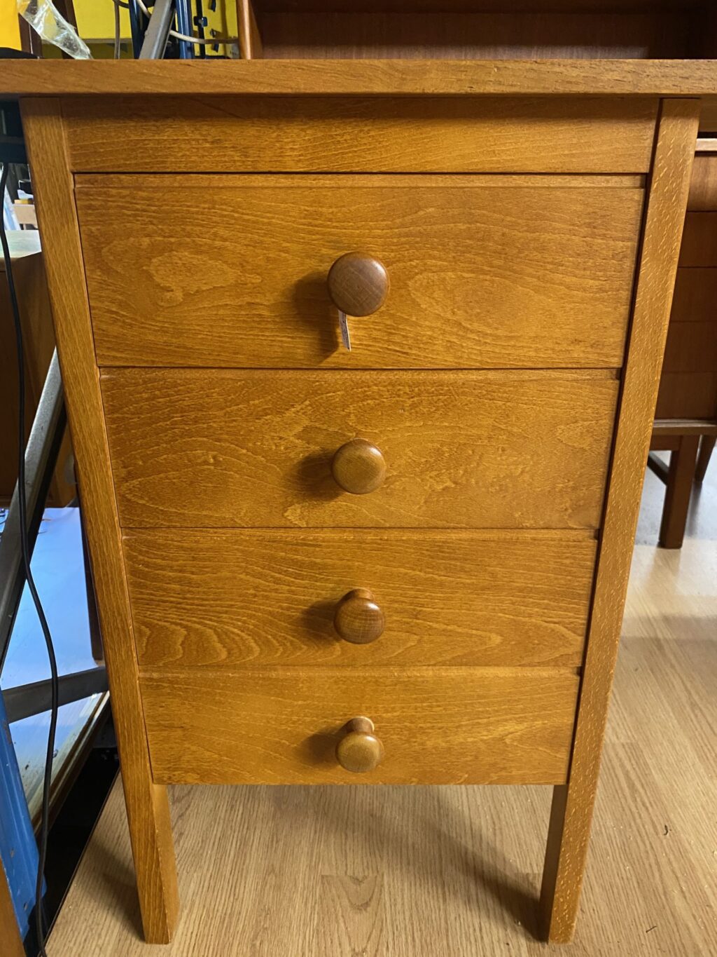 Teak Skrivbord med Skåp och Lådor - Image 7