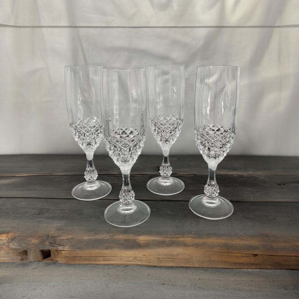 4st Champagneglas i Kristall