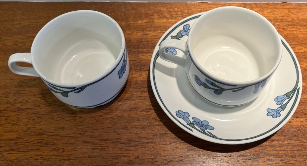 2st "Ingrid" Kaffekoppar med 1st Kaffefat - Image 2