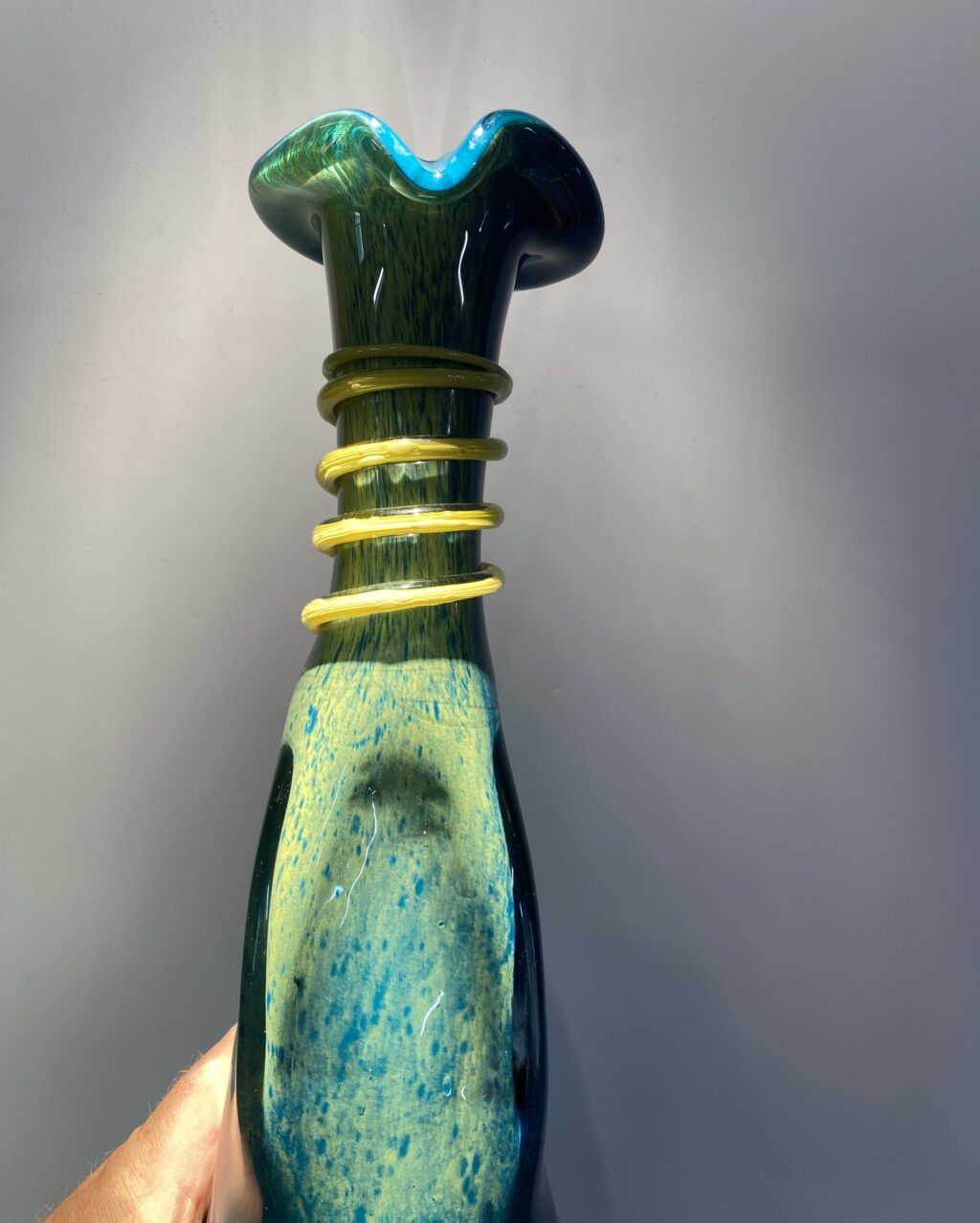 Blå/Grön Vas/Karaff i Glas - Image 4