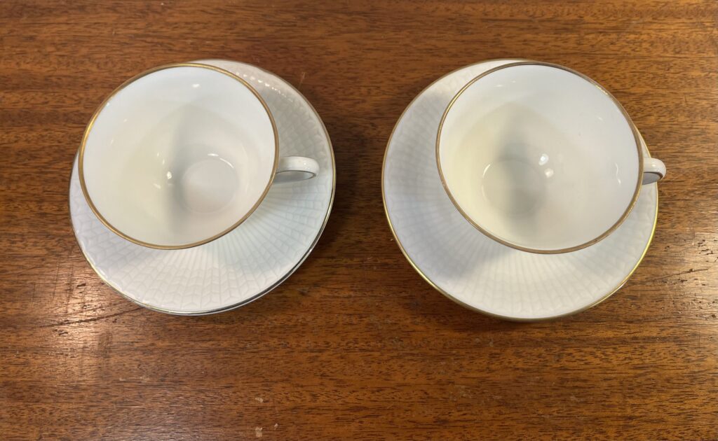2st "Swedish Grace" Kaffekoppar med Guldkant - Image 3