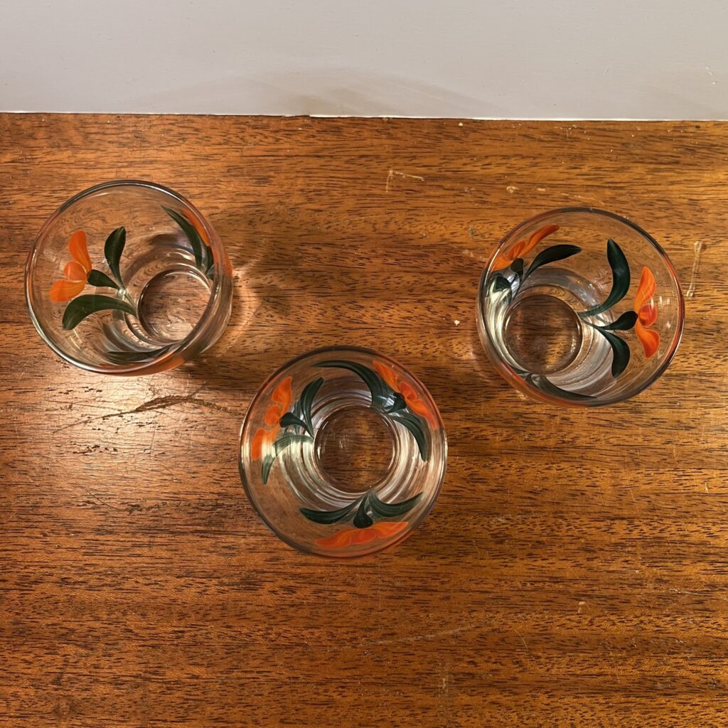 3st Handmålade Dricksglas med Tulpaner - Image 4