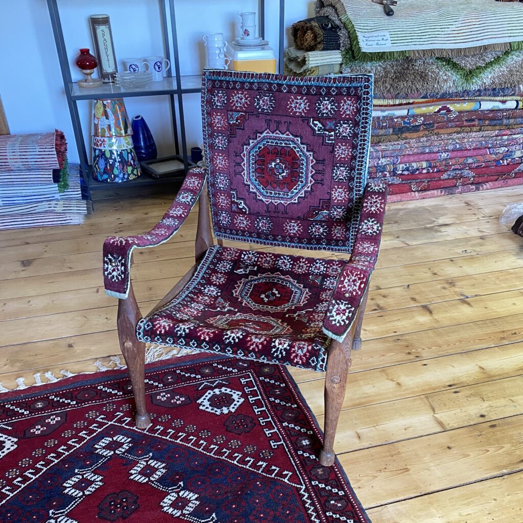 Rare Antique Turkish Bergama Safari Chair - Image 3