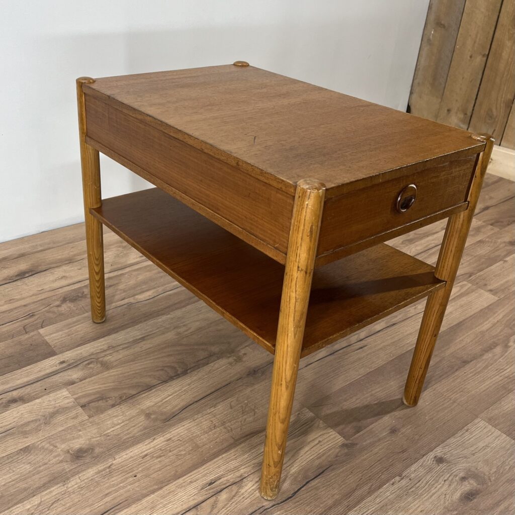 Långt Sängbord i Teak och Ek - Image 4
