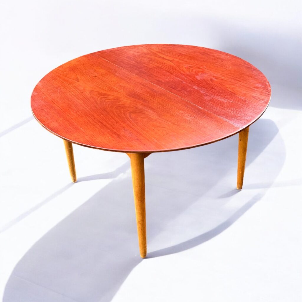 Stort Runt Teak Bord - Image 3