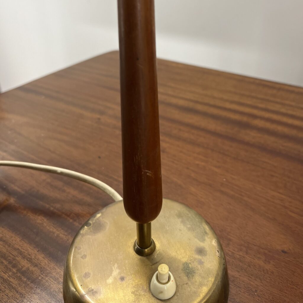 Bordslampa i Teak och Mässing - Image 4