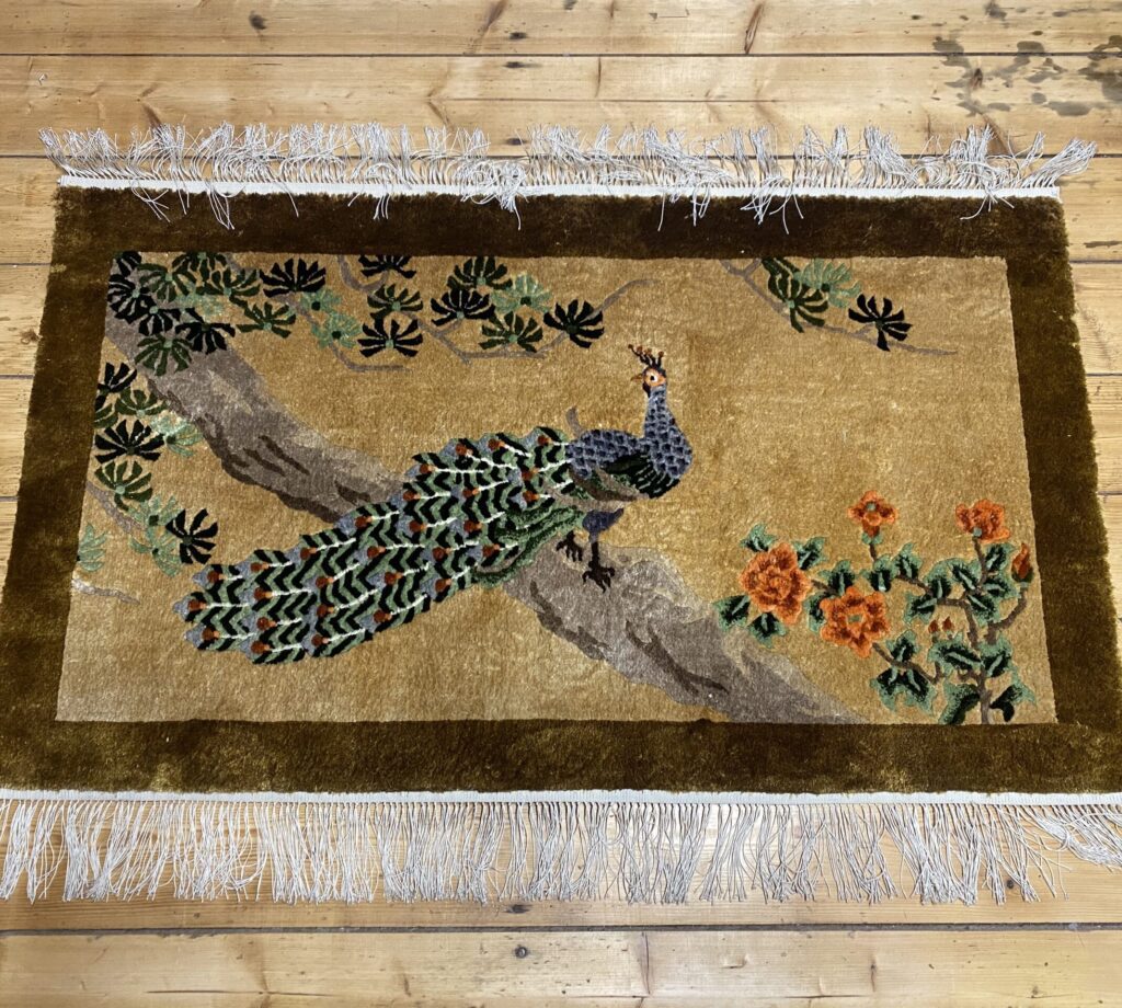 Silk Chinese Picroral Rug