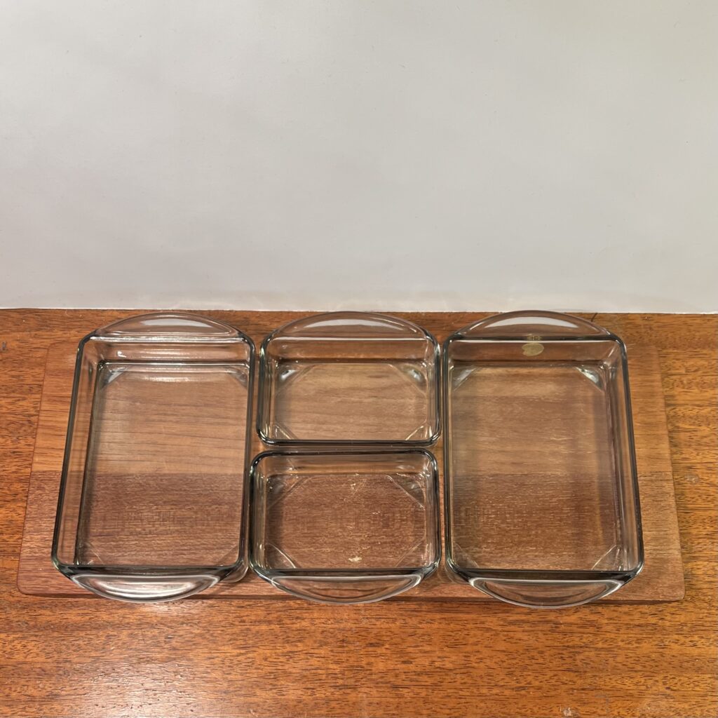 Teak Bricka med Glasskålar - Image 2
