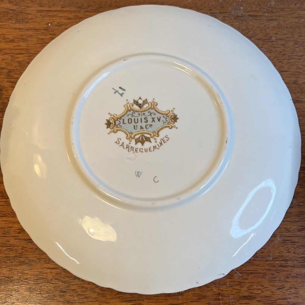 "Louis XV" Tekopp, fat och Assiett - Sarreguemines - Image 6
