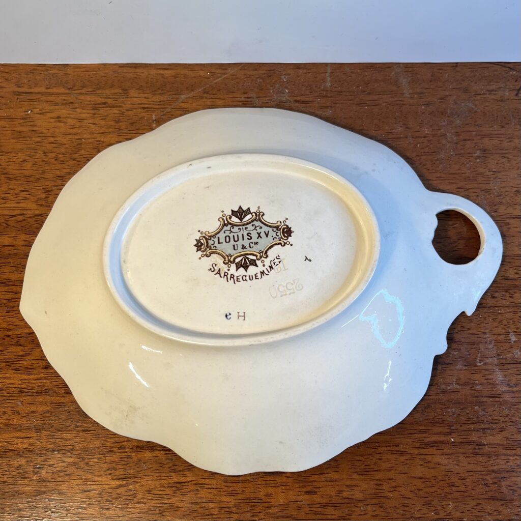 "Louis XV" Lövformat Kakfat - Sarreguemines - Image 4