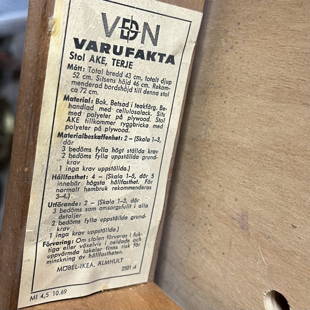 6st "Terje" Matstolar i Trä - Image 5