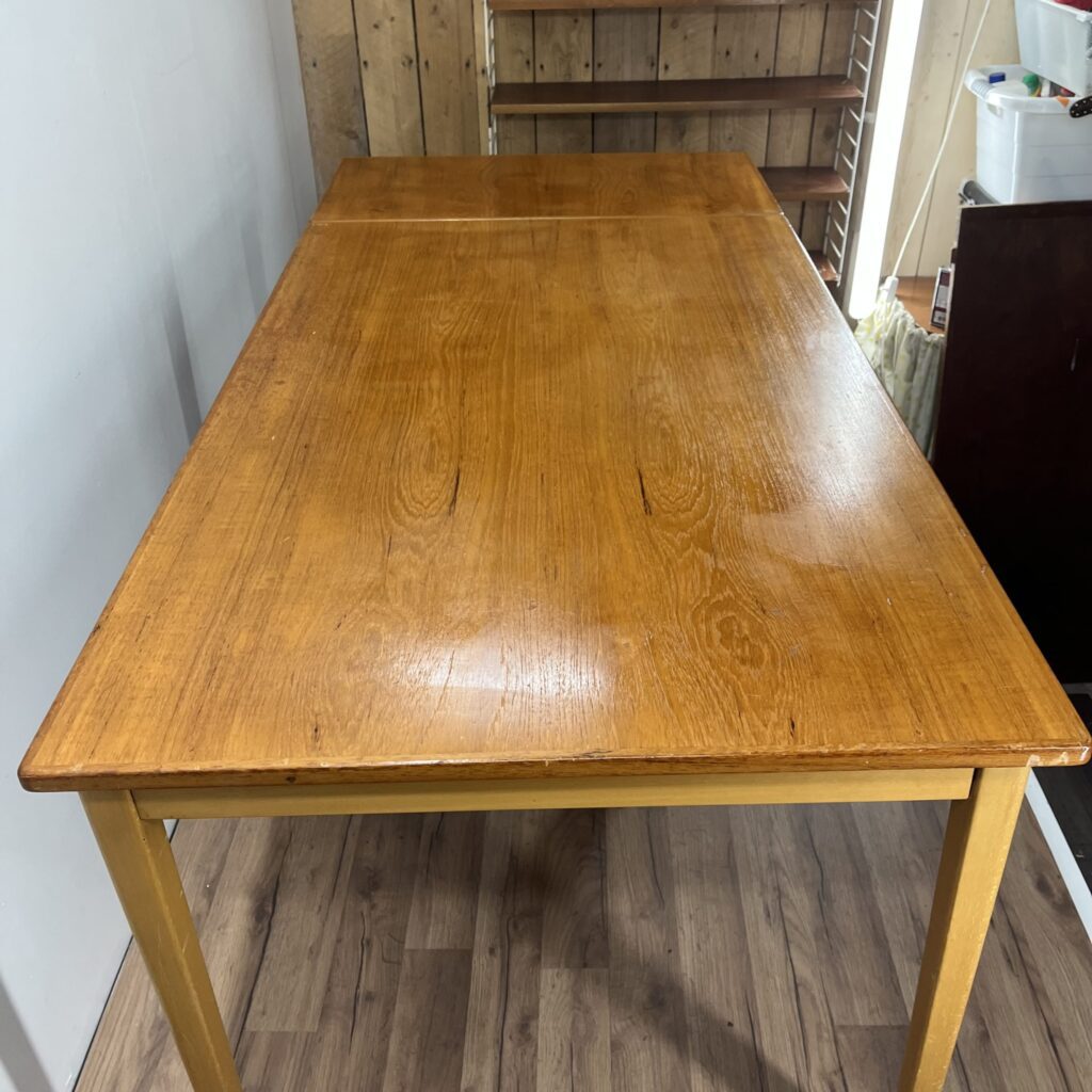 Teak Matbord/Skrivbord med Skiva - Image 2