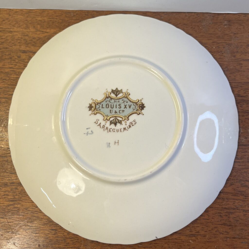"Louis XV" Tekopp, fat och Assiett - Sarreguemines - Image 8