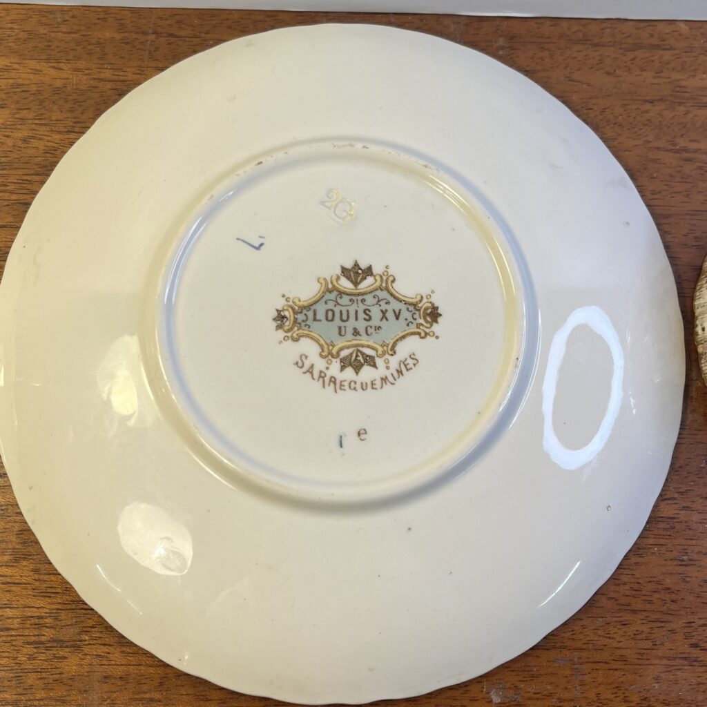 "Louis XV" Tekopp, fat och Assiett - Sarreguemines - Image 5