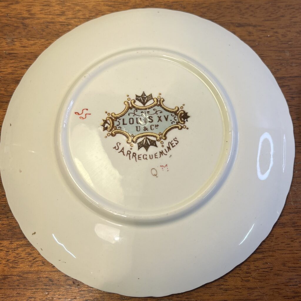 "Louis XV" Tekopp, fat och Assiett - Sarreguemines - Image 6