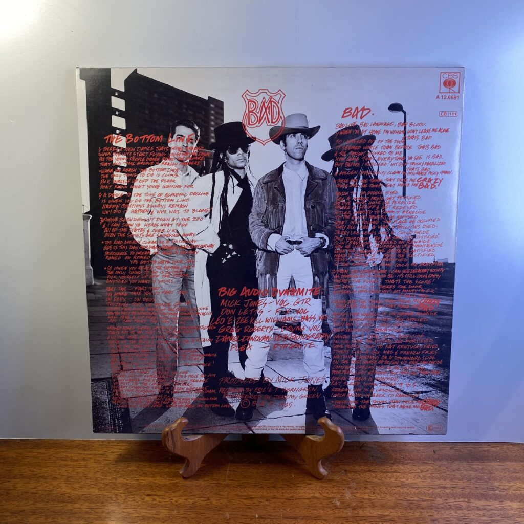 Big Audio Dynamite - The Bottom Line - Image 2