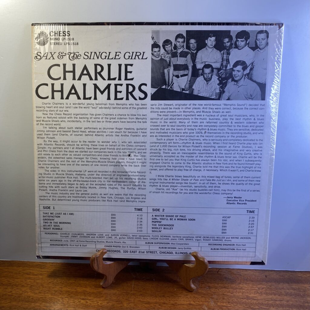 Chalmers, Charlie - Sax & The Single Girl - Image 2