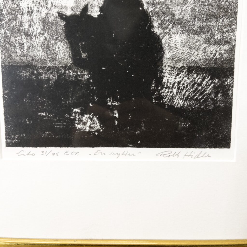 "En Rytter" Litografi - Rolf Hidle - Image 2