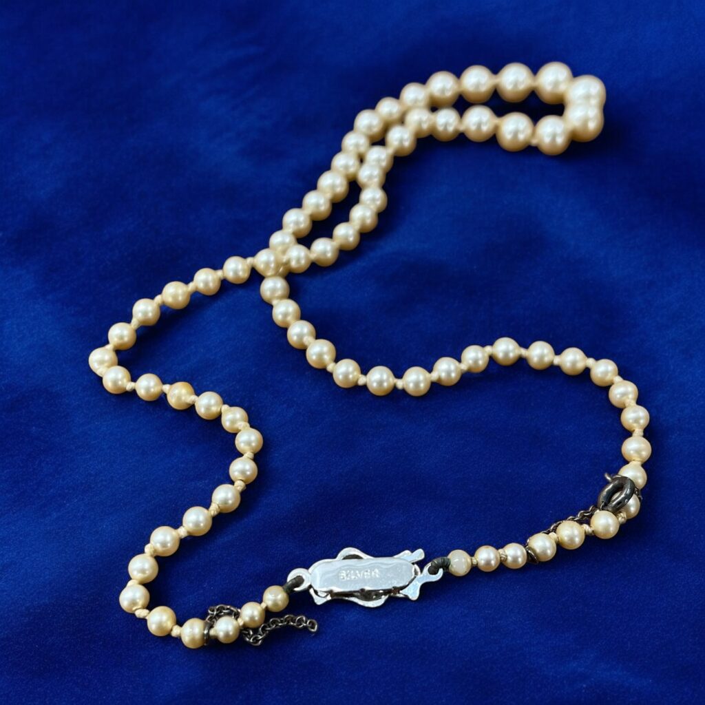 Pärlcollier med Silver Lås - Image 4