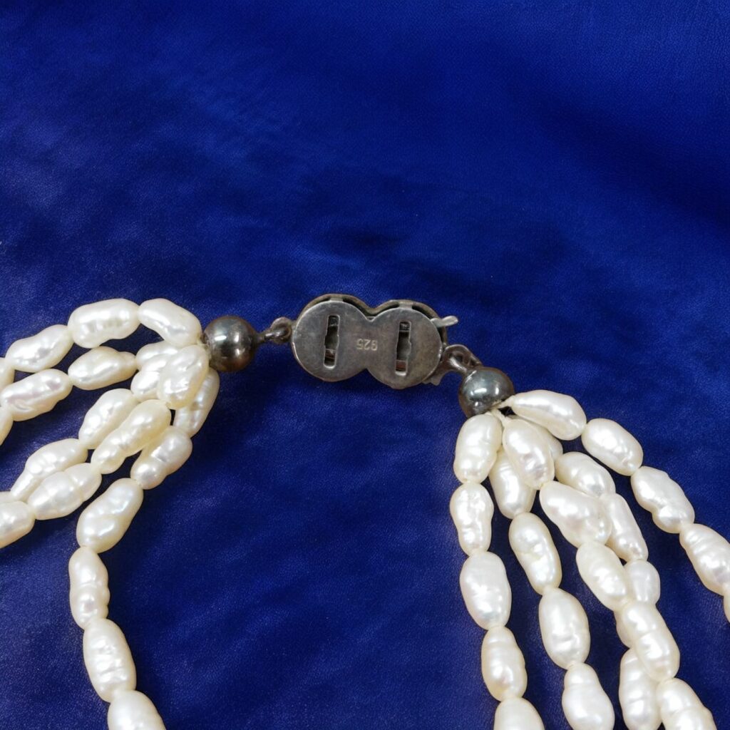 Pärlcollier med 5 Rader av Barock Pärlor - Image 5