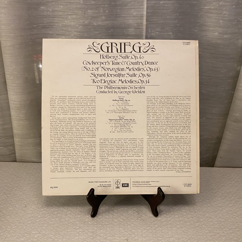 Grieg - Philharmonia Orchestra, George Weldon, Holberg Suite - Image 2