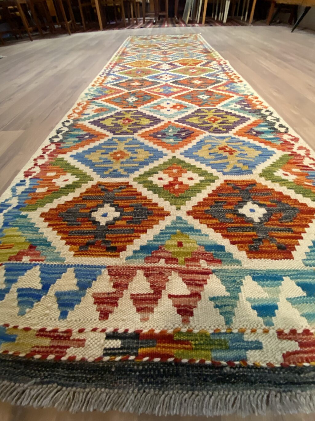 Handwoven Afghan Kelim Hallmatta - Image 3