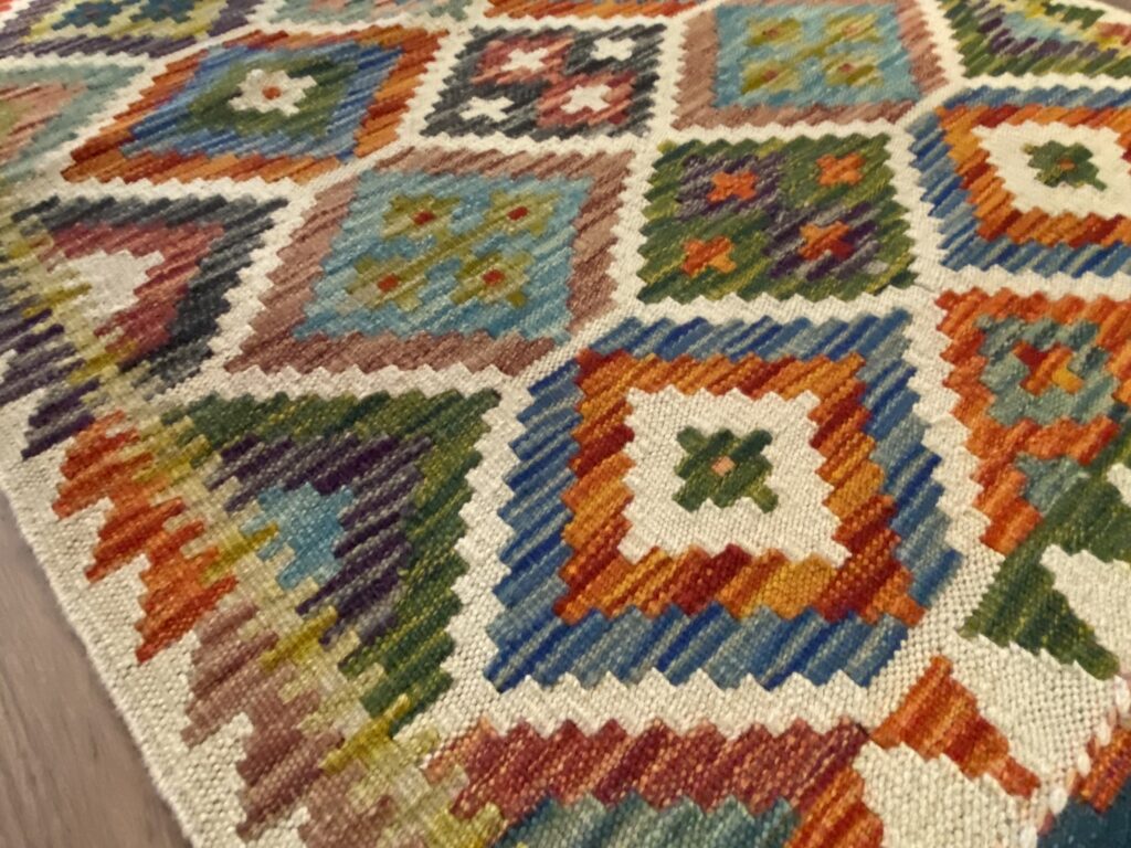Handwoven Afghan Kelim Hallmatta - Image 3