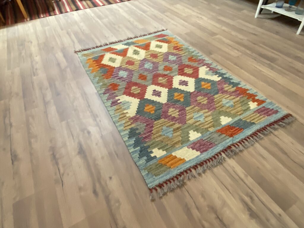 Handwoven Afghan Kelim Hallmatta - Image 2