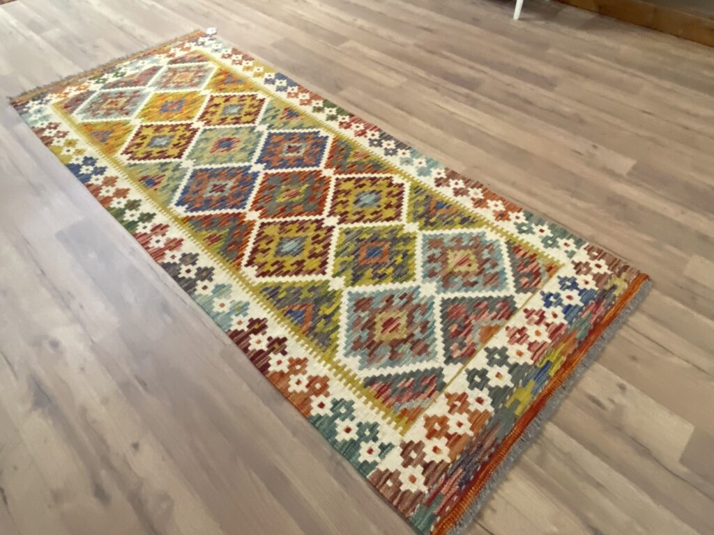Handwoven Afghan Kelim Hallmatta - Image 2