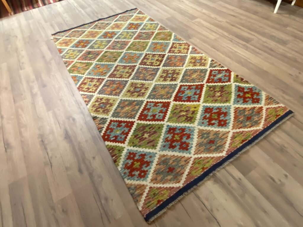 Handwoven Afghan Kelim Hallmatta - Image 2